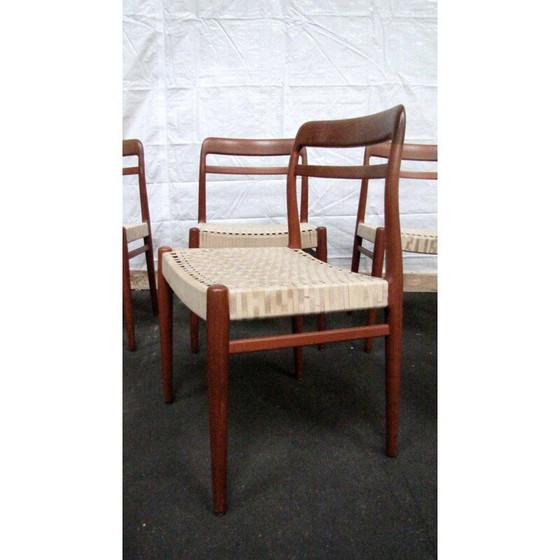 Image 1 of Ensemble de 6 chaises de salle à manger vintage, danoises, années 1960