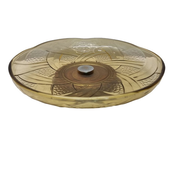 Image 1 of Bol Art Déco Jaune sur pied