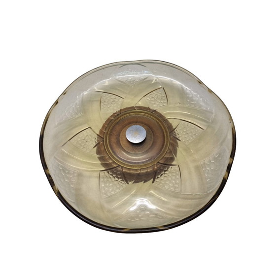 Image 1 of Bol Art Déco Jaune sur pied