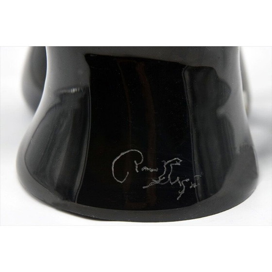 Image 1 of Sculpture vintage en verre noir massif par Sergio Rossi-Murano 1970