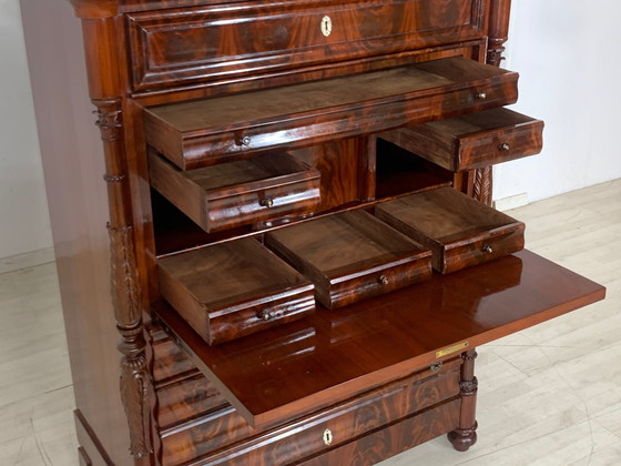 Image 1 of Louis philippe secrétaire armoire bureau commode vintage