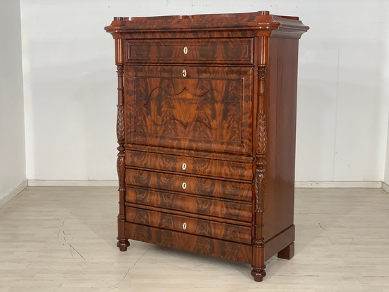 Image 1 of Louis philippe secrétaire armoire bureau commode vintage