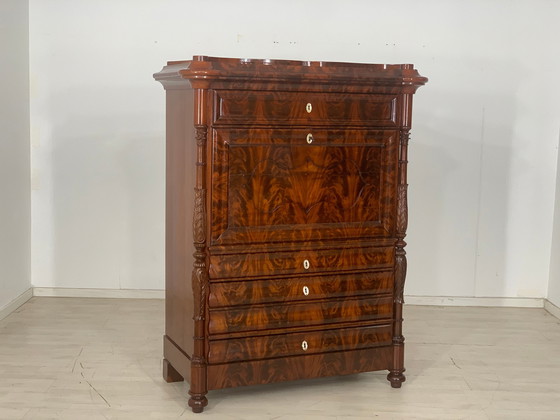 Image 1 of Louis philippe secrétaire armoire bureau commode vintage