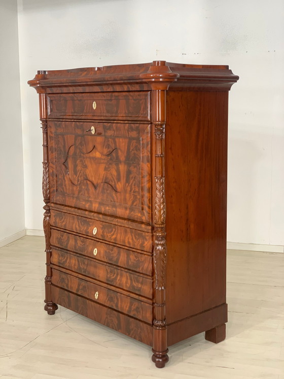 Image 1 of Louis philippe secrétaire armoire bureau commode vintage