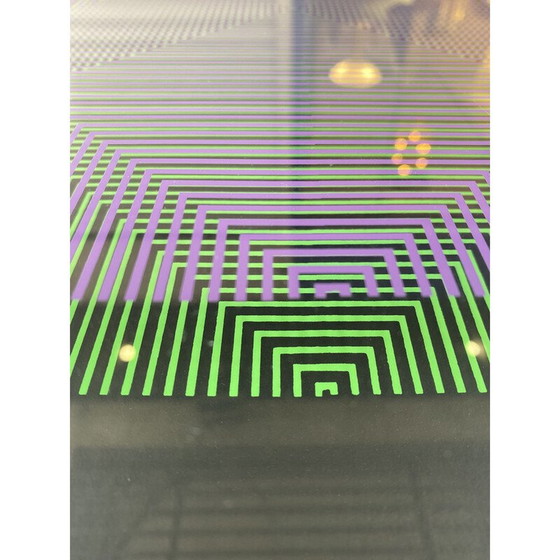 Image 1 of Double sérigraphie vintage "Rilievo Ottico Cinetico" d'Alberto Biasi, 1972