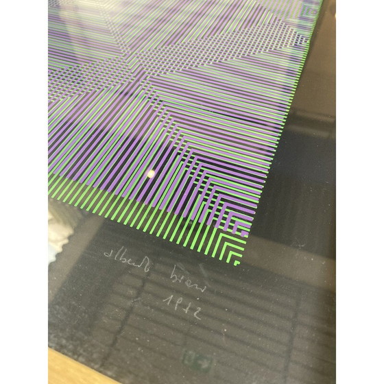 Image 1 of Double sérigraphie vintage "Rilievo Ottico Cinetico" d'Alberto Biasi, 1972