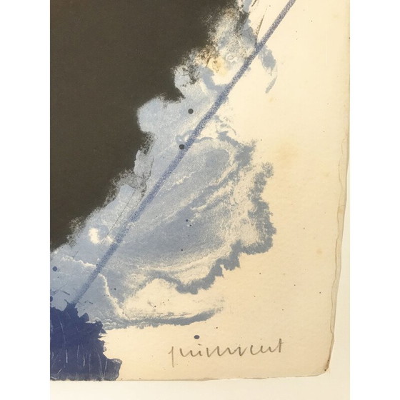 Image 1 of Lithographie vintage "De blaus i de negres" par Josep Guinovart, Espagne 2001