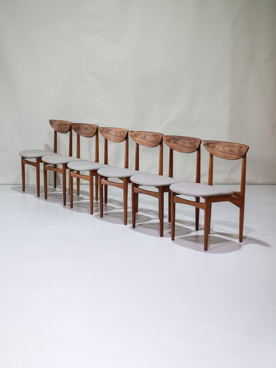 Image 1 of 6X Kurt Østervig Chaises de salle à manger en bois de rose danois