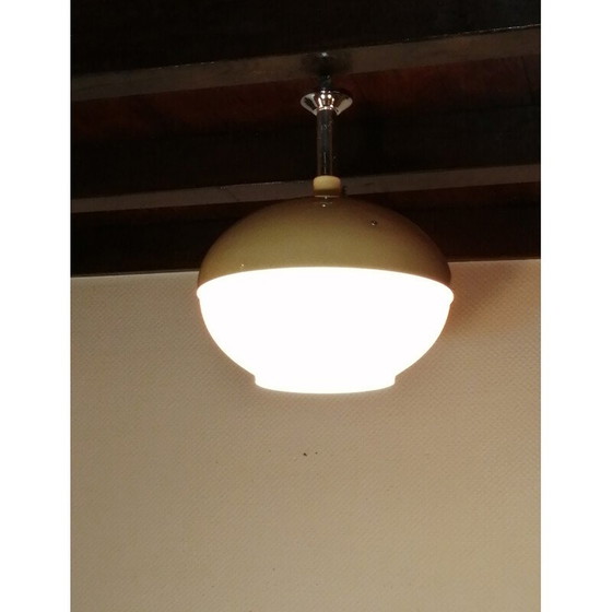 Image 1 of Lampe suspendue vintage en plastique jaune, 1970