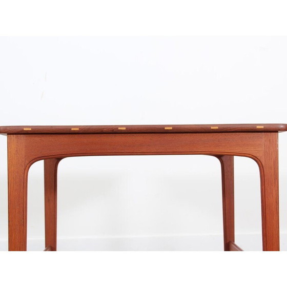 Image 1 of Table d'appoint vintage scandinave en teck massif par Yngvar Sandström, Suède 1960