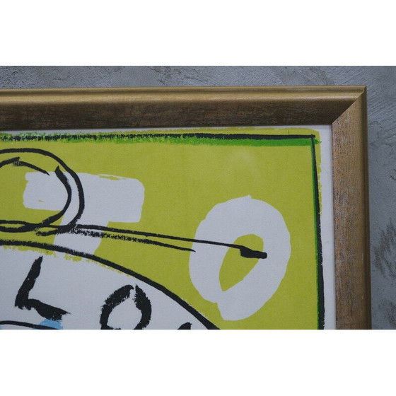 Image 1 of Lithographie vintage signée à la main par Gösta Werner, 1972