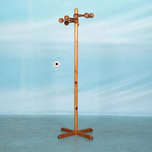 Porte-manteau Space age 70s Pine, porte-manteau minimaliste bio