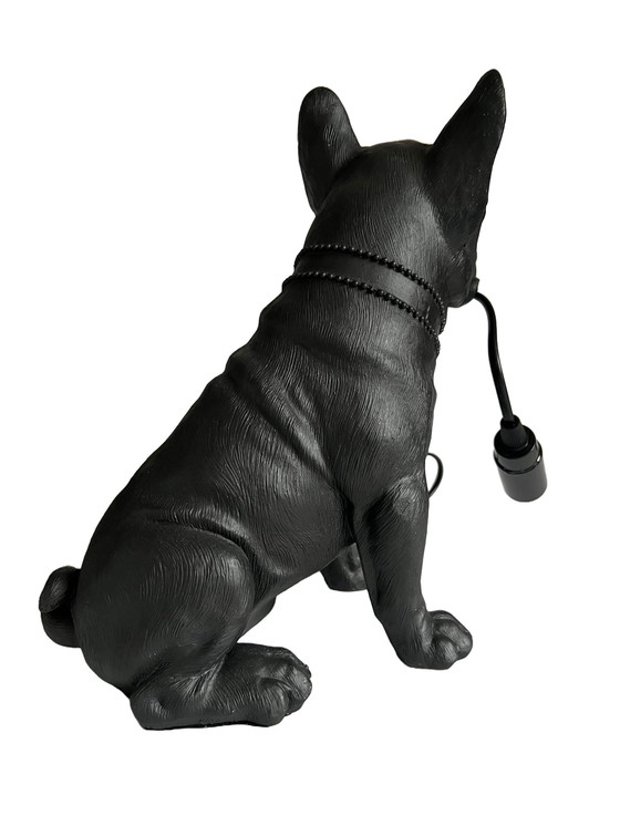 Image 1 of Lampe pour bouledogue français en noir