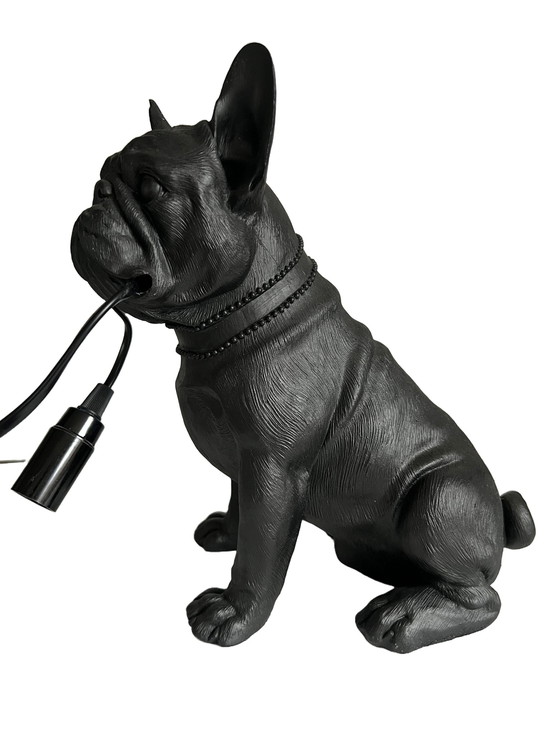 Image 1 of Lampe pour bouledogue français en noir