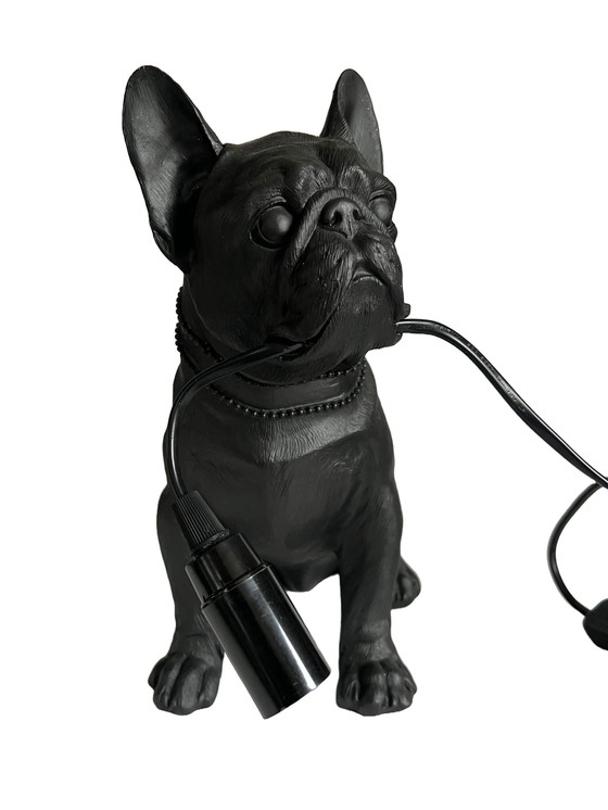 Image 1 of Lampe pour bouledogue français en noir