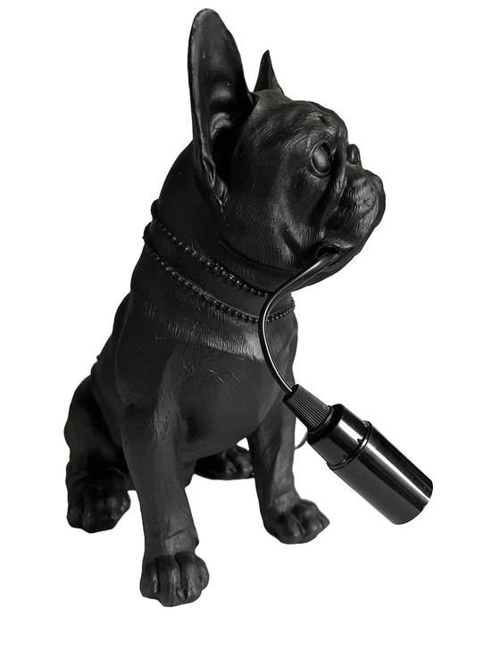 Image 1 of Lampe pour bouledogue français en noir