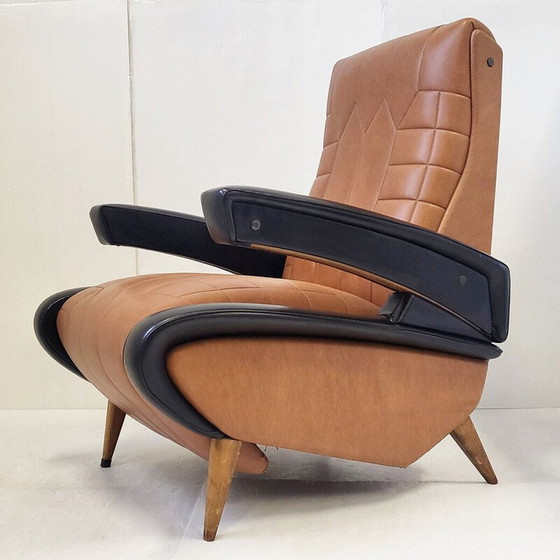 Image 1 of Fauteuil vintage avec embout en caoutchouc, 1950