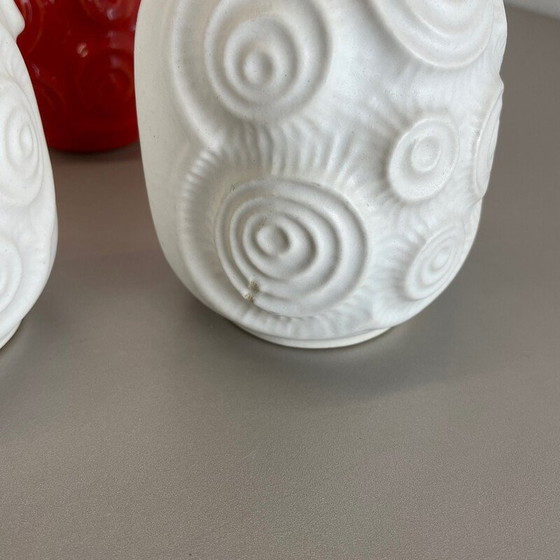 Image 1 of Ensemble de 4 vases en céramique vintage par Bay ceramics, Allemagne 1960s