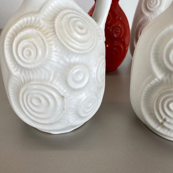 Image 1 of Ensemble de 4 vases en céramique vintage par Bay ceramics, Allemagne 1960s