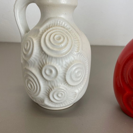 Image 1 of Ensemble de 4 vases en céramique vintage par Bay ceramics, Allemagne 1960s