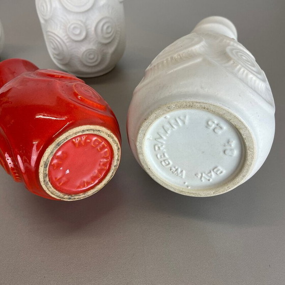 Image 1 of Ensemble de 4 vases en céramique vintage par Bay ceramics, Allemagne 1960s