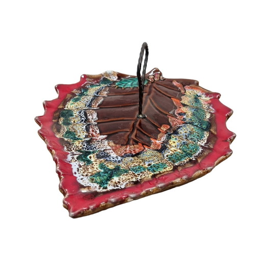 Bol vintage en forme de feuille de Vallauris