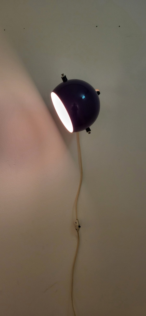 Image 1 of Vintage Purple Adjustable Ball Lamp For Wall