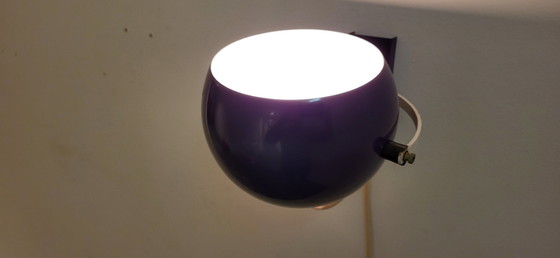 Image 1 of Vintage Purple Adjustable Ball Lamp For Wall