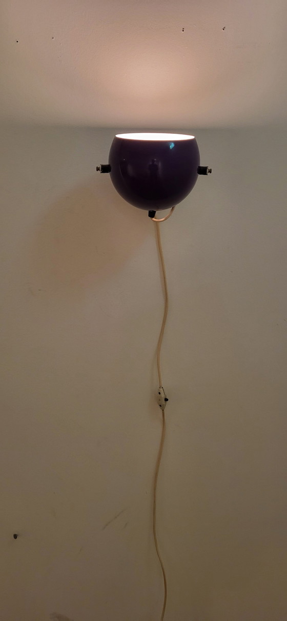 Image 1 of Vintage Purple Adjustable Ball Lamp For Wall