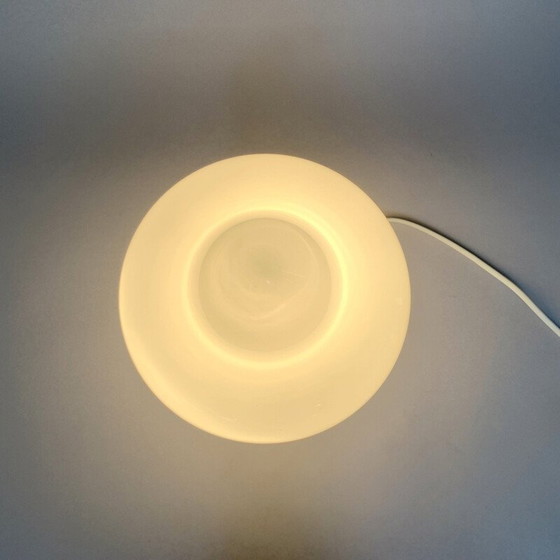 Image 1 of Lampe de table vintage en verre opale et céramique par Ivan Jakes pour Osvětlovací Sklo, Tchécoslovaquie 1960