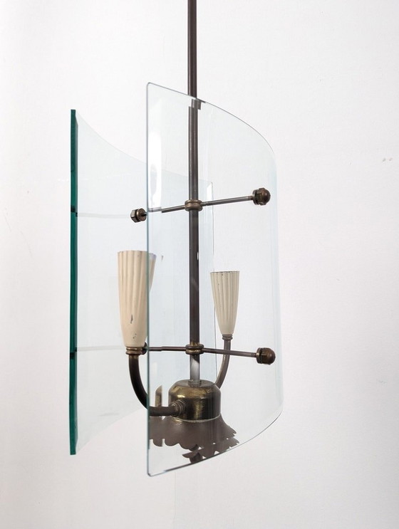 Image 1 of Lampe design du milieu du siècle par Pietro Chiesa pour Fontana Arte