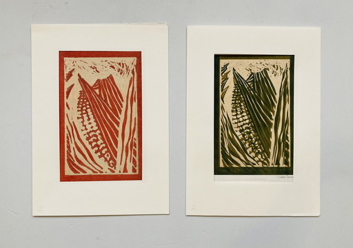 Ineke Zondag - Impression sur bois - Vintage