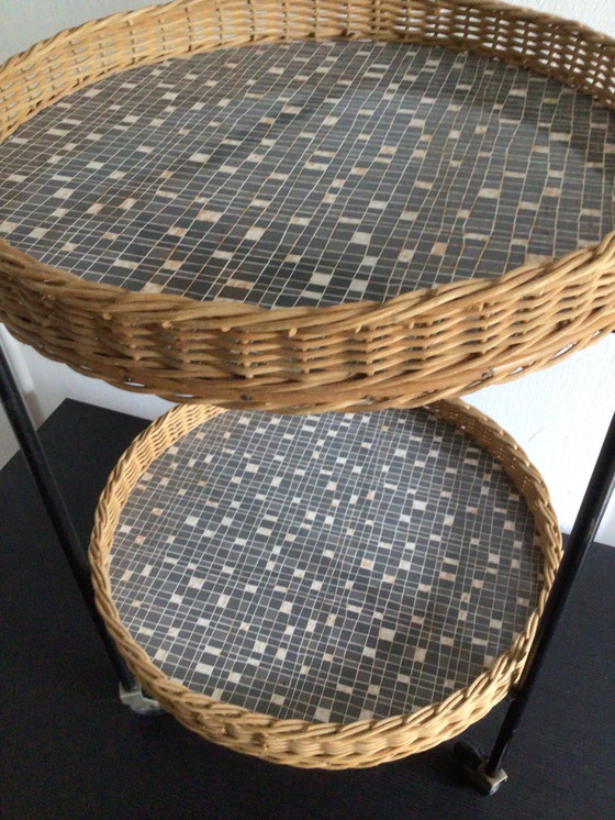 Image 1 of Chariot vintage, table d'appoint, chariot de service