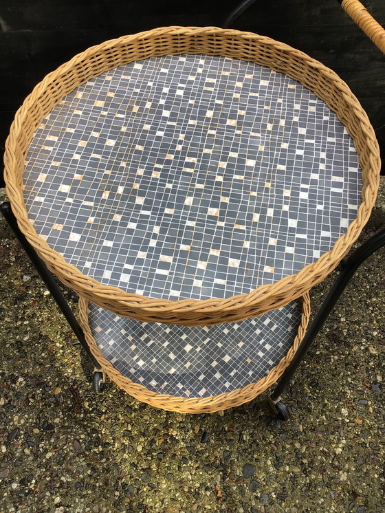 Image 1 of Chariot vintage, table d'appoint, chariot de service