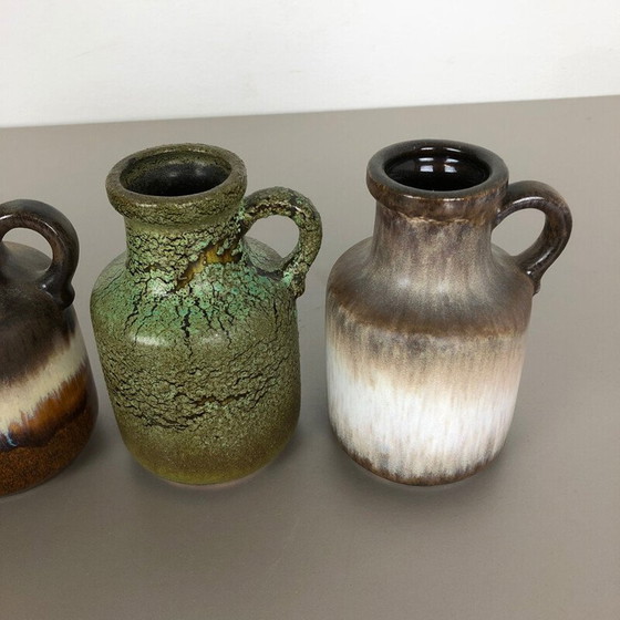 Image 1 of Ensemble de 5 vases en céramique vintage pour Scheurich, Allemagne 1970