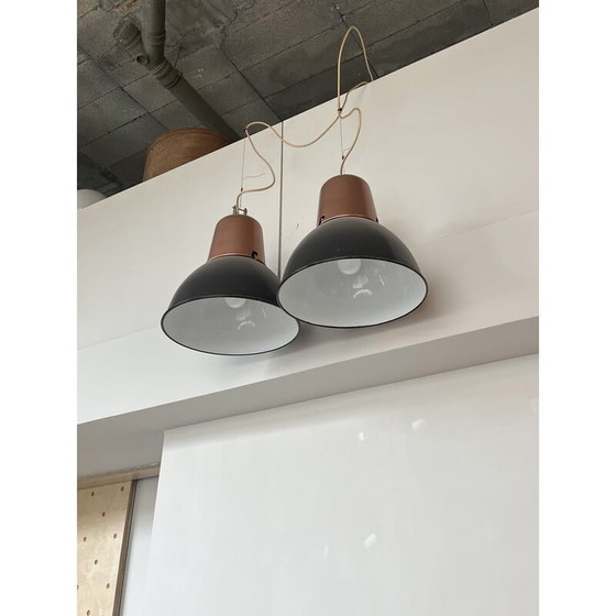 Image 1 of Lampe suspendue industrielle vintage