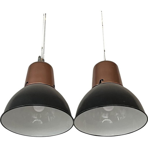 Lampe suspendue industrielle vintage