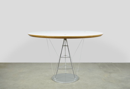 Table à manger ronde postmoderne / conceptuelle / Koen Van Velsen / Pays-Bas, années 1980