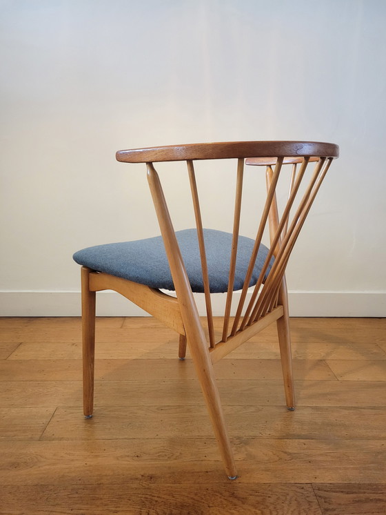 Image 1 of 2X chaises de salle à manger danoises par Helge Sibast, No.6
