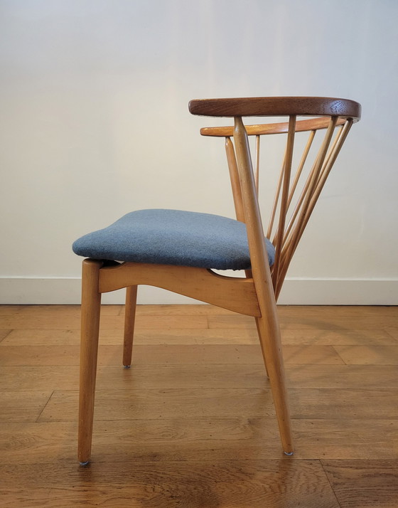 Image 1 of 2X chaises de salle à manger danoises par Helge Sibast, No.6