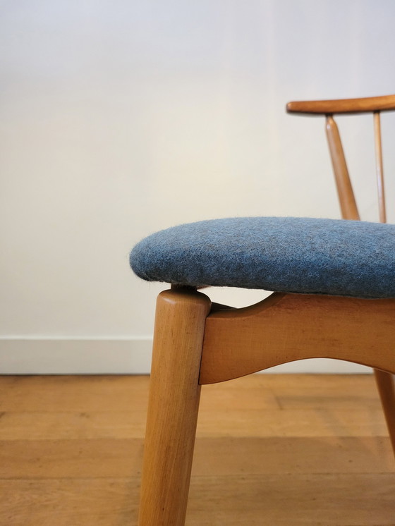 Image 1 of 2X chaises de salle à manger danoises par Helge Sibast, No.6