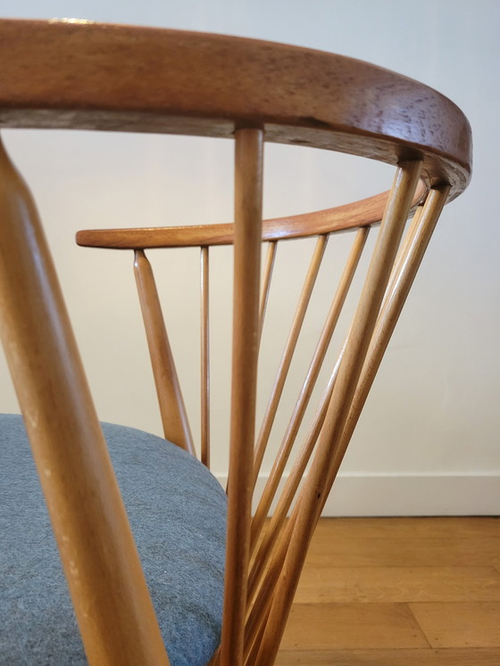 Image 1 of 2X chaises de salle à manger danoises par Helge Sibast, No.6
