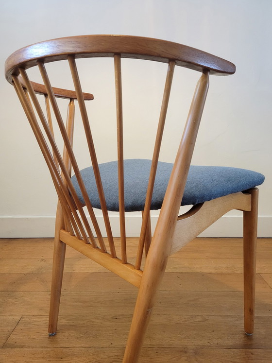 Image 1 of 2X chaises de salle à manger danoises par Helge Sibast, No.6