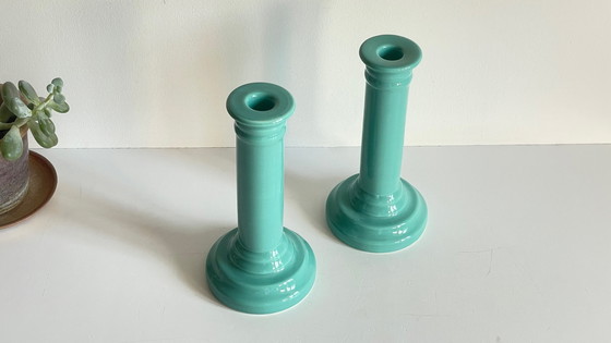 Image 1 of Bougeoirs En Céramique Vintage