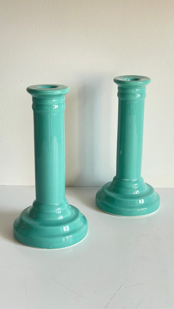 Image 1 of Bougeoirs En Céramique Vintage