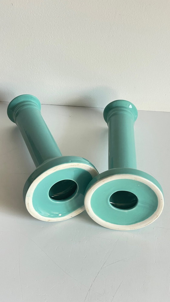 Image 1 of Bougeoirs En Céramique Vintage