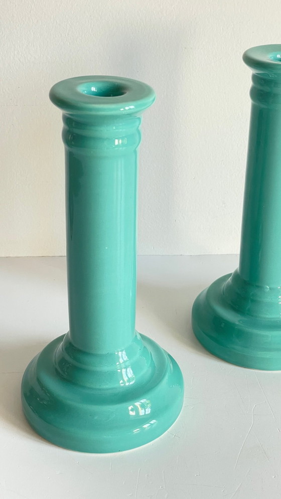 Image 1 of Bougeoirs En Céramique Vintage