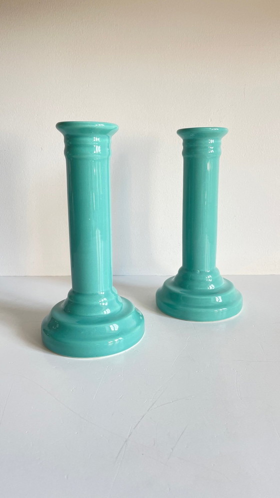Image 1 of Bougeoirs En Céramique Vintage