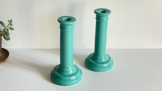 Image 1 of Bougeoirs En Céramique Vintage
