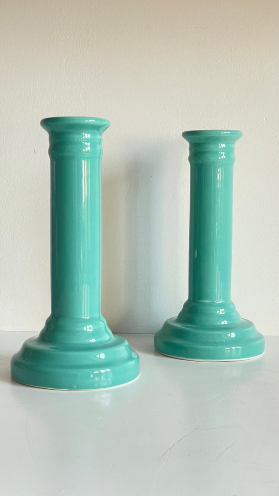 Image 1 of Bougeoirs En Céramique Vintage